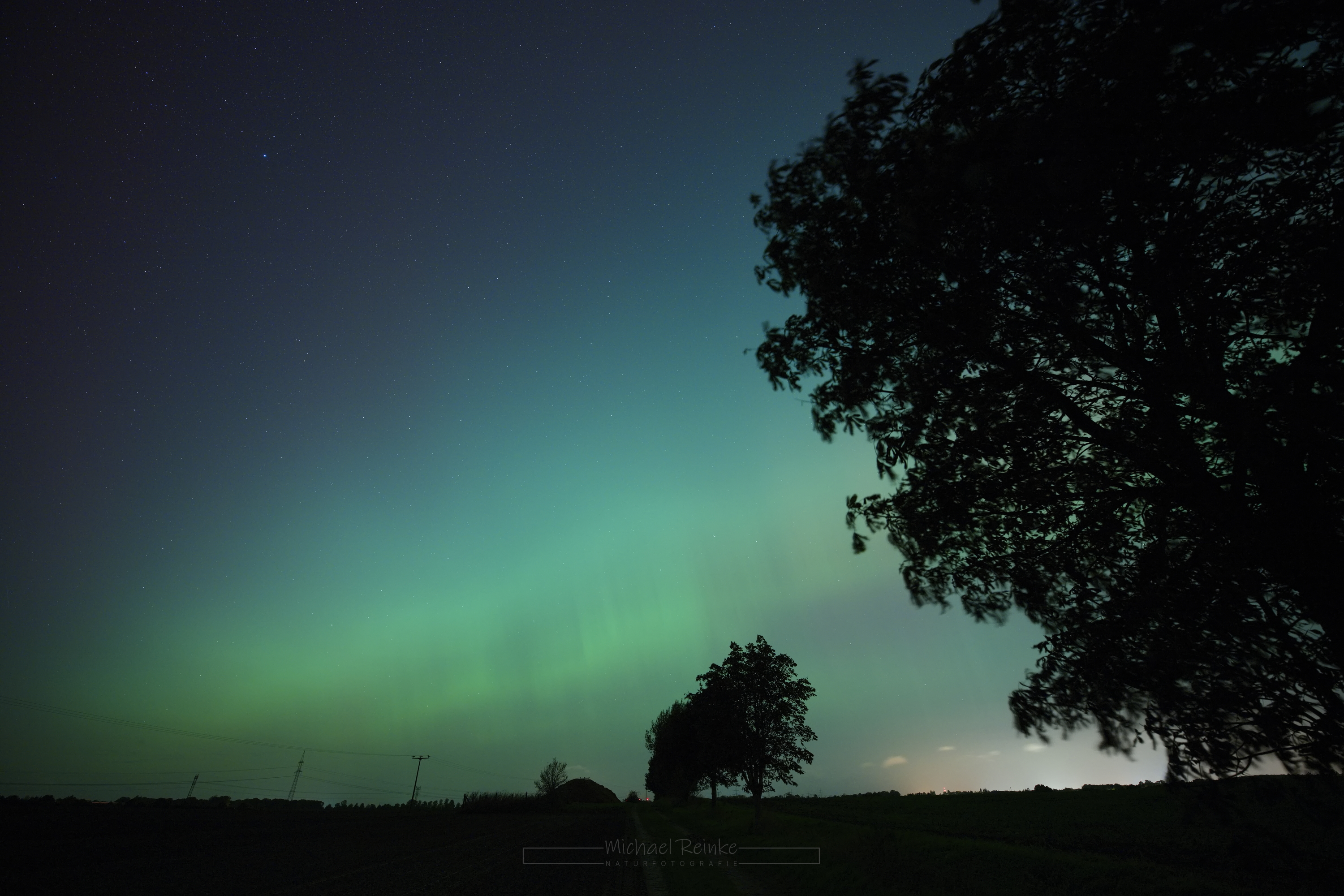 Polarlichter, beobachtet in Benitz, LK Rostock.