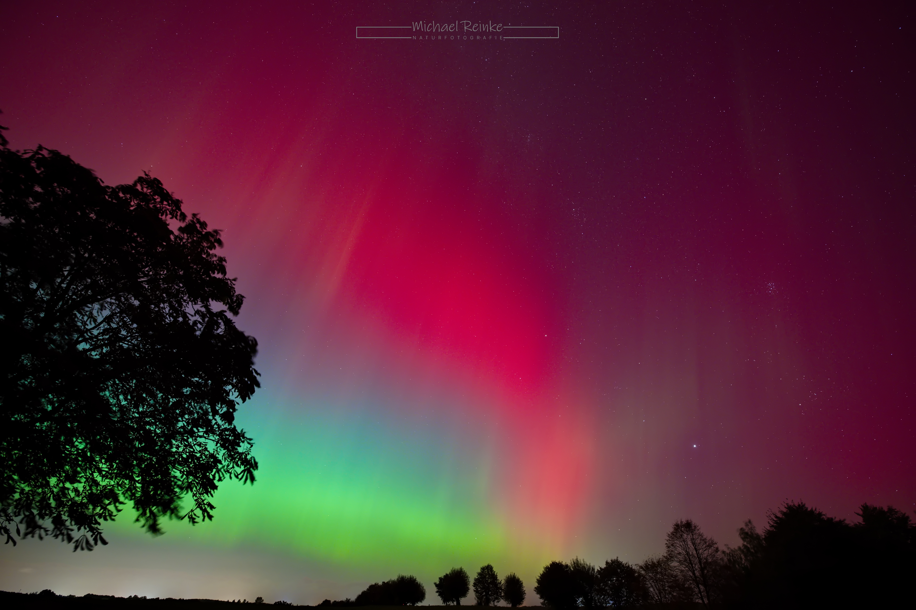 Polarlichter, beobachtet in Benitz, LK Rostock